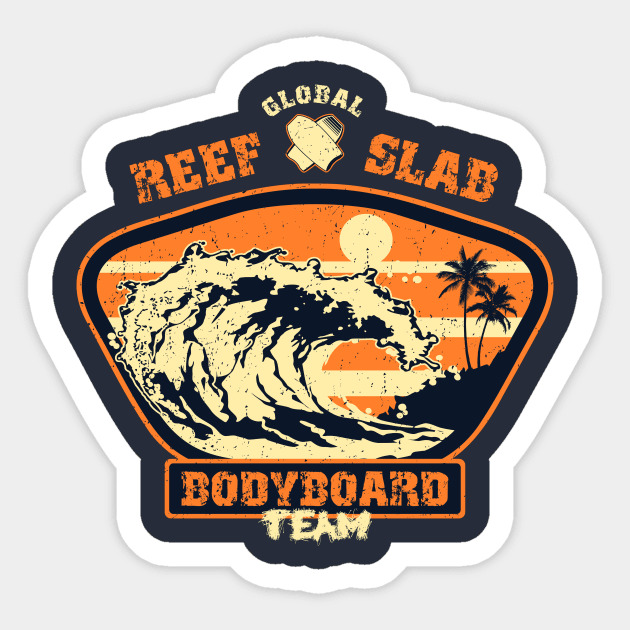 Reef slab bodyboard Sticker by thesurfshirtco